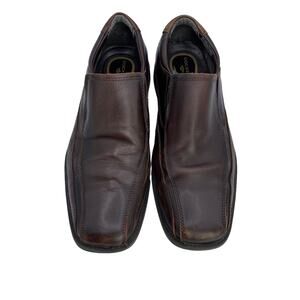 Dockers Men's Brown Leather Loafers, Size 10M, Slip-On Dress Casual Shoes